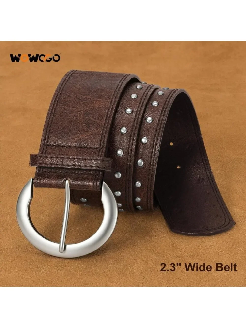 Wide Chunky Leather Waist Belt for Women - 2.3
